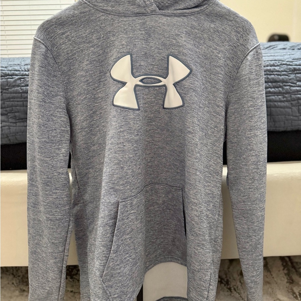 Under Armour Gray and White Athletic Sweatshirt
